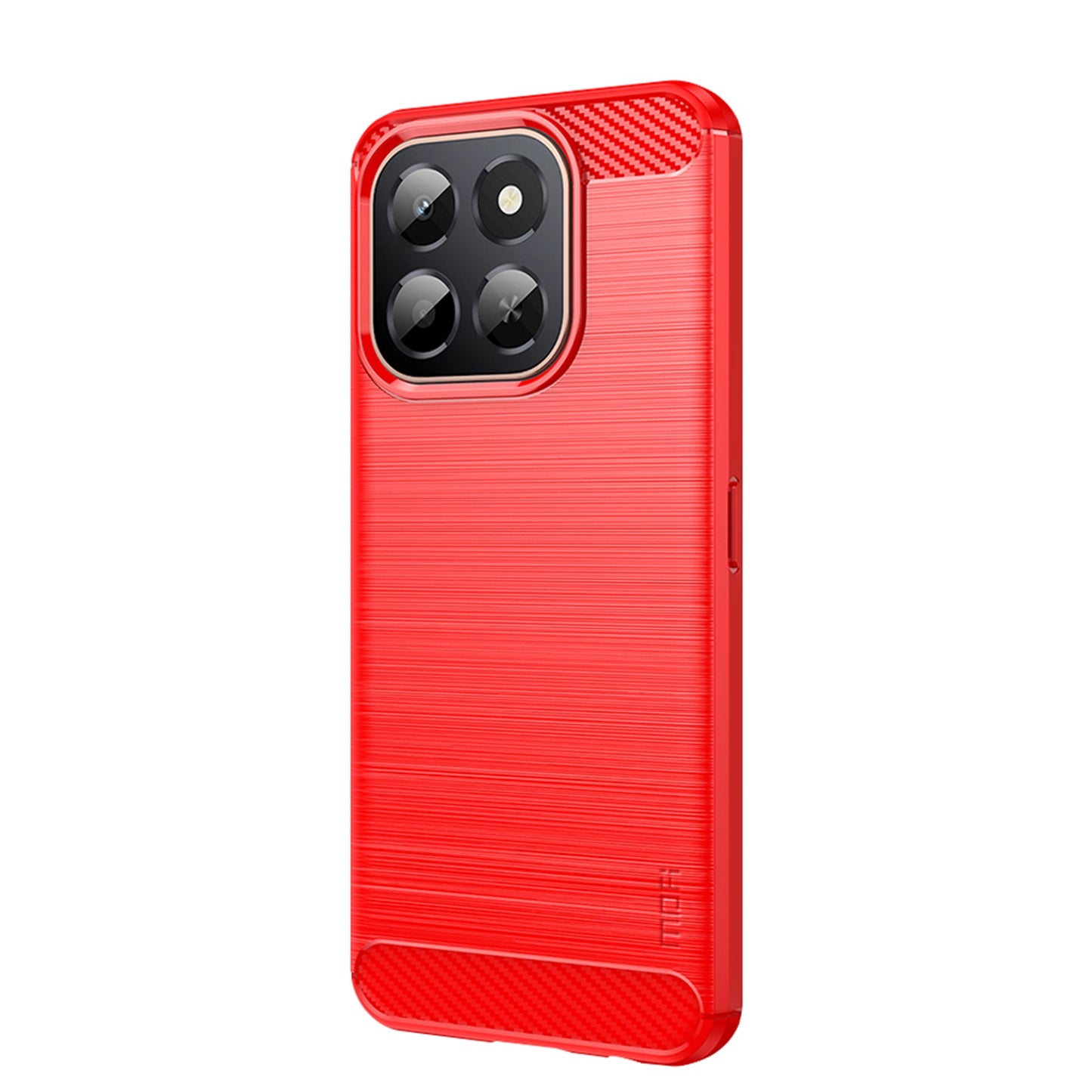MOFI For Honor X6c 4G Back Cover Brushed Texture Carbon Fiber Soft TPU Case