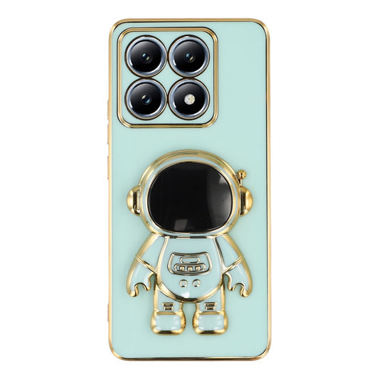 Xiaomi 14T Pro Handyhülle – aus galvanisiertem, weichem TPU mit verstecktem Ständer im Astronauten-Design