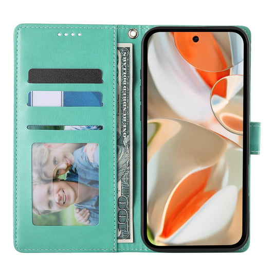 Pixel 9 Pro XL Wallet-Hülle – Schmetterling & Blumen Design