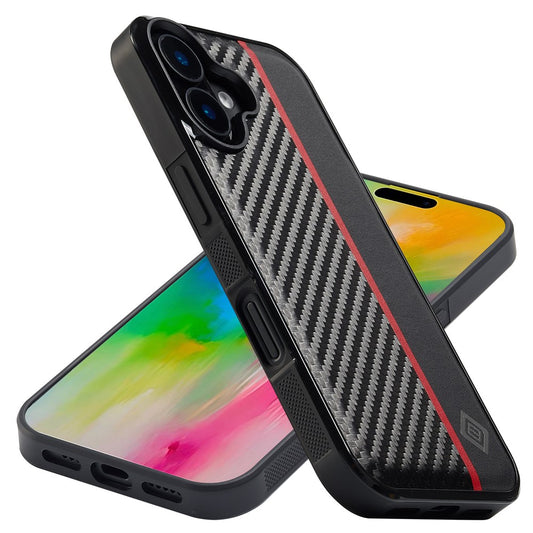 iPhone 17 Stoßfeste Hülle - Carbonfaser-Optik