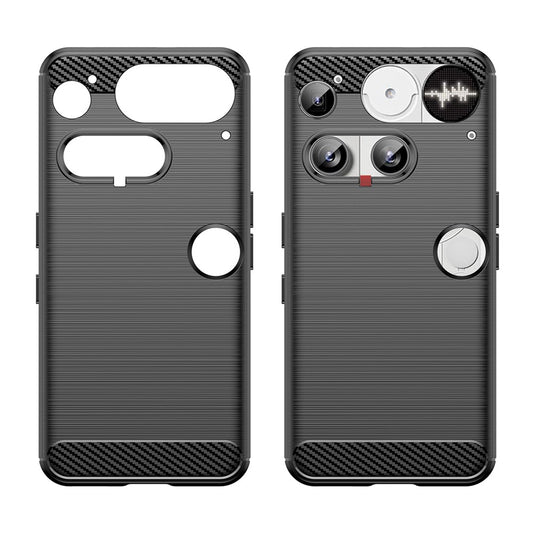 For Nothing Phone (3) 5G Case Protective Phone Cover Carbon Fiber Texture Brushed