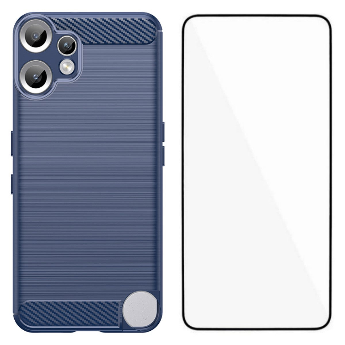Nothing CMF Phone 2 Pro Transparente Handyhülle – Mit gehärtetem Glas, LS-Serie, aus TPU mit gebürsteter Textur