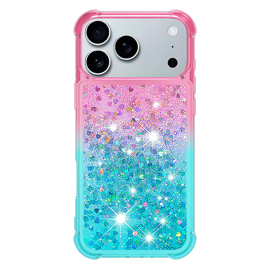 iPhone 17 Pro Max Glitter-Hülle – Farbverlauf mit funkelndem Puder