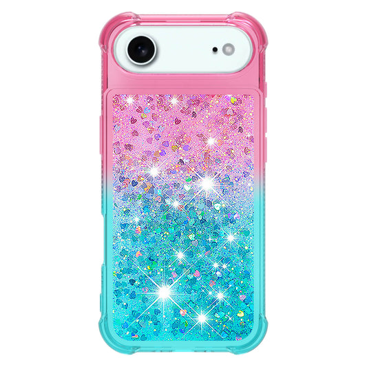 iPhone Air Glitter-Hülle – Farbverlauf mit funkelndem Puder