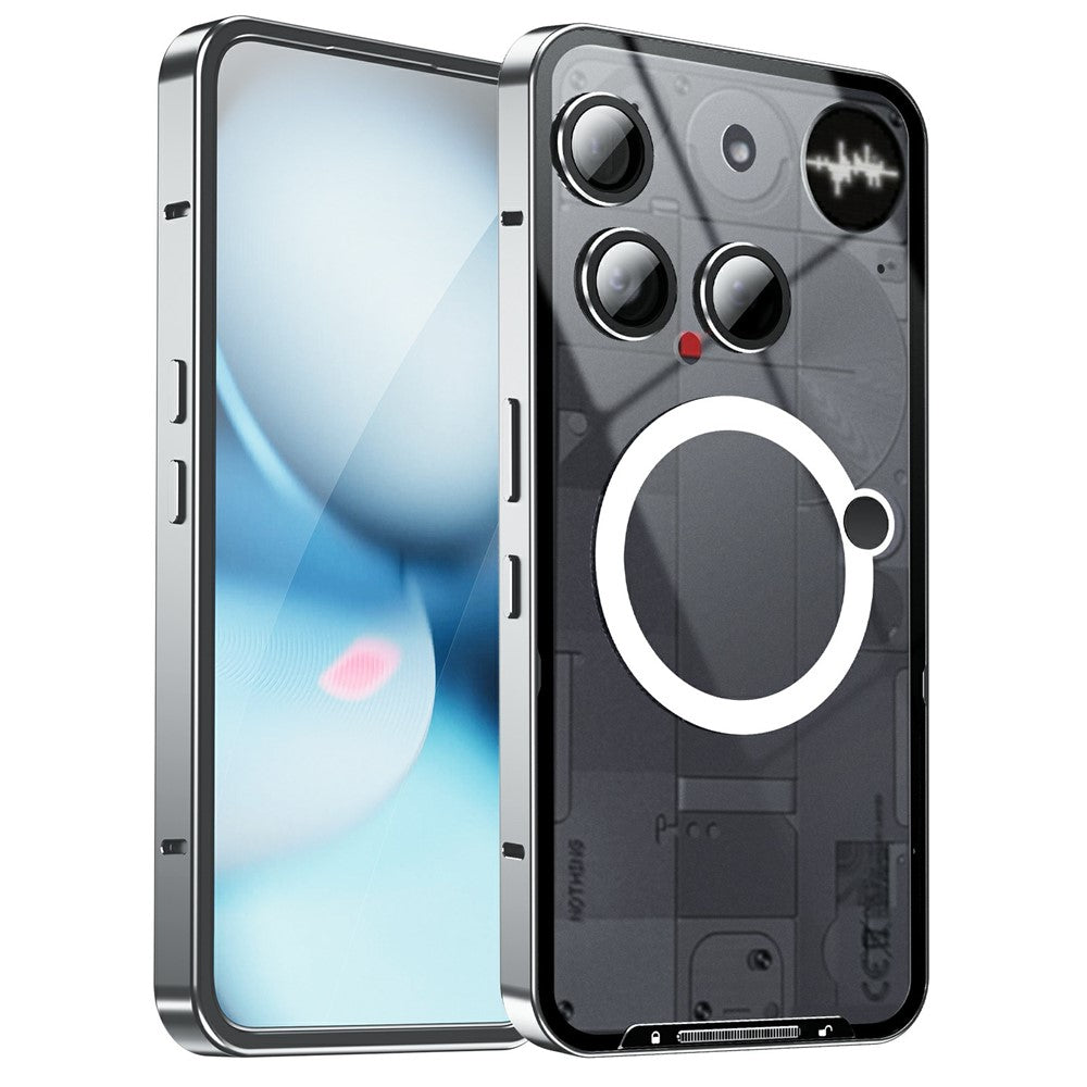 Nothing Phone (3) 5G Handyhülle – Stoßfest & schlank, mit Metallrahmen, magnetischer Rückseite & integrierter Objektivabdeckung