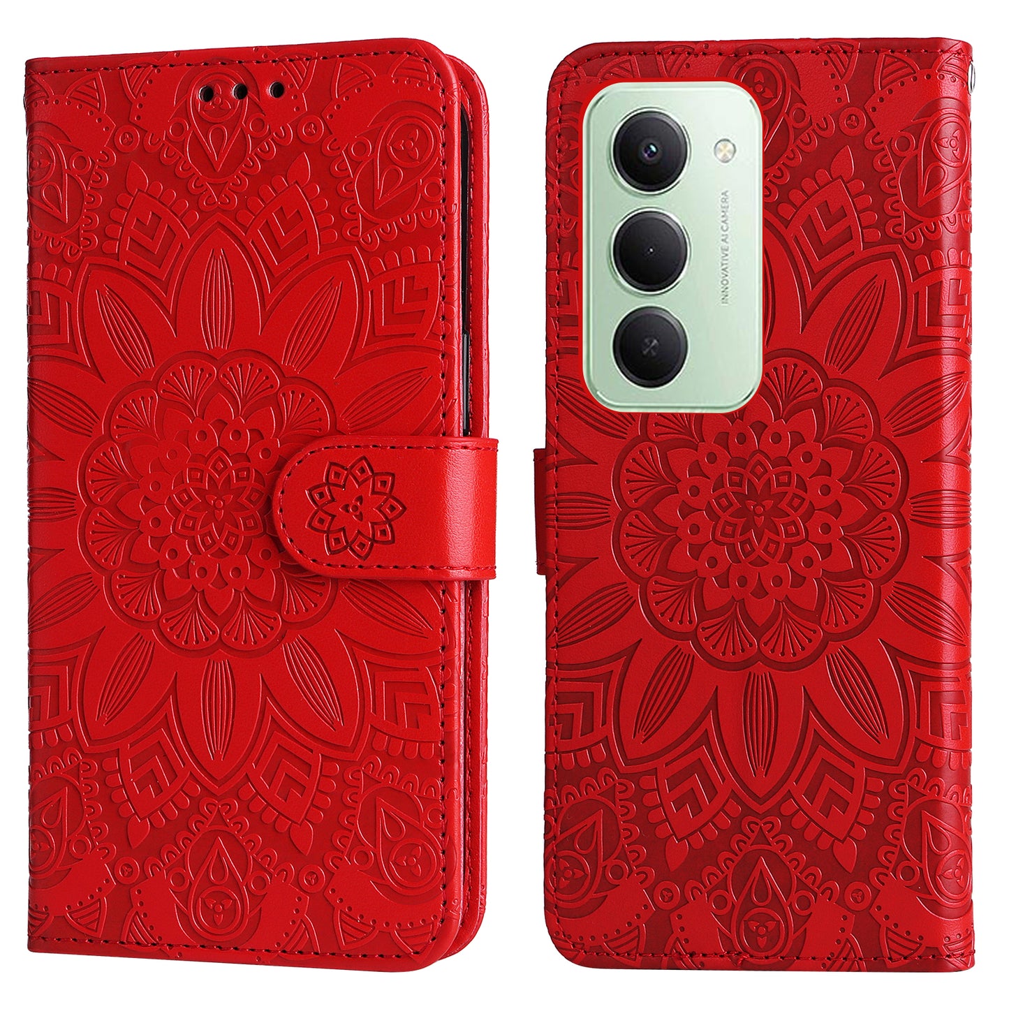 For Xiaomi Redmi 15 5G (Global) (169mm) Case Sunflower Imprint Leather Wallet Phone Cover