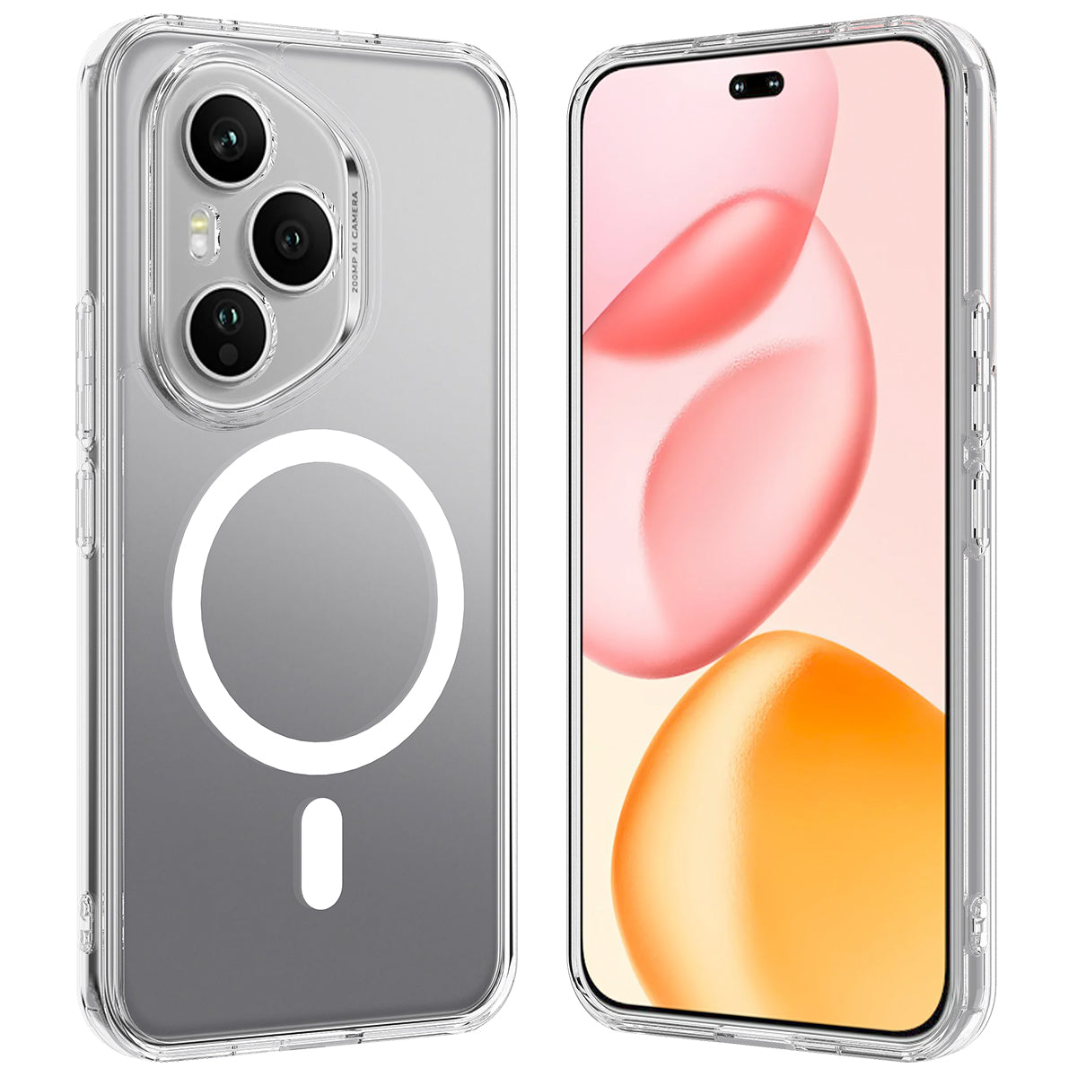 Honor 400 Pro 5G (Global) Transparente Handyhülle – Magnetisch, aus TPU- & Acryl-Rückseite