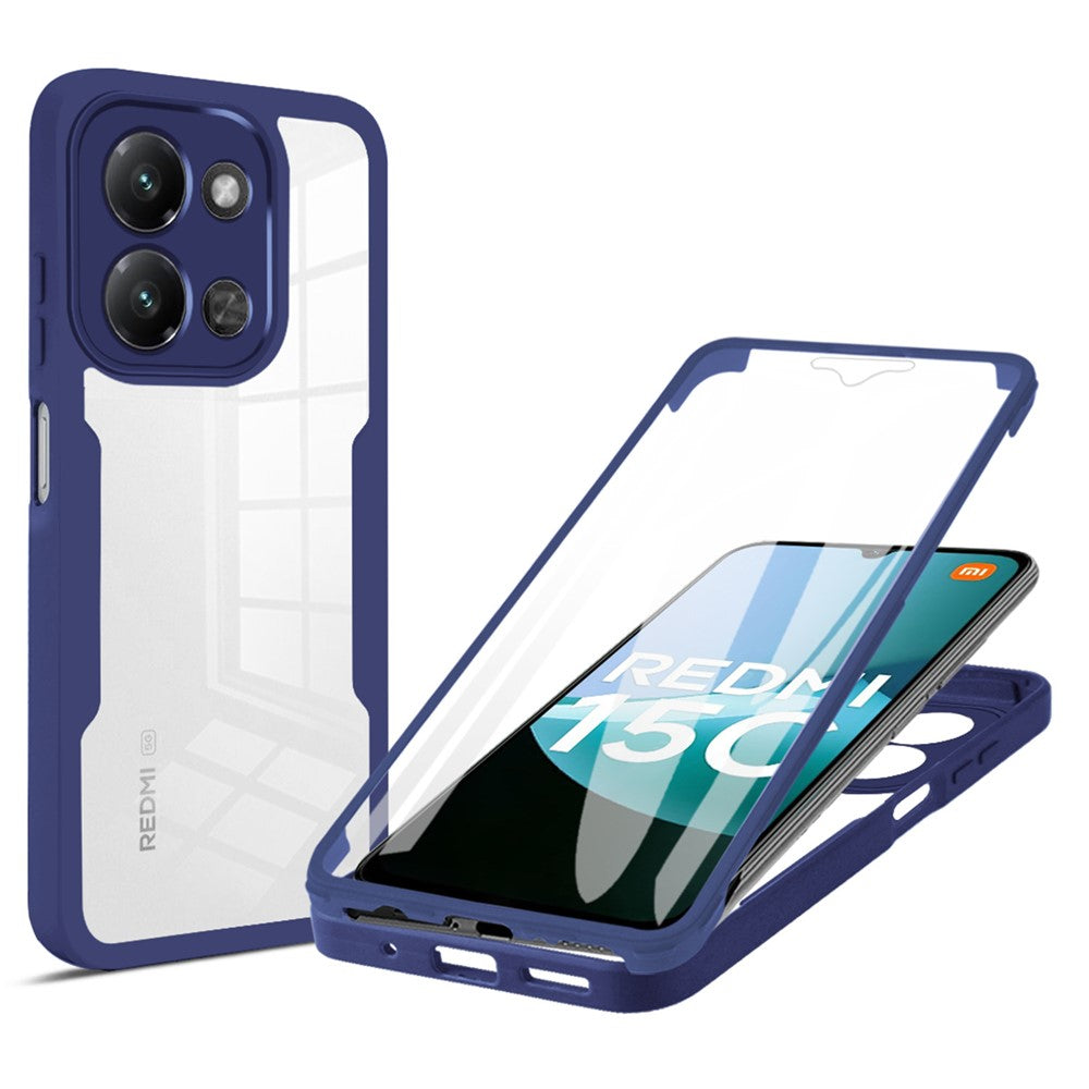 Phone Case For Xiaomi Redmi 15C 4G (EU) (173mm) / 15C 5G (EU) (173mm) / Poco C85 4G (173mm) Acrylic + TPU Clear Cover with PET Screen Film