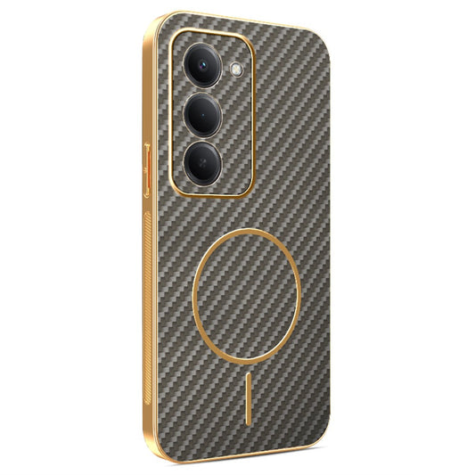Xiaomi Redmi 15 4G (EU) (171mm) Handyhülle – aus strukturiertem, galvanisiertem TPU mit Kohlefaser-Rückseite