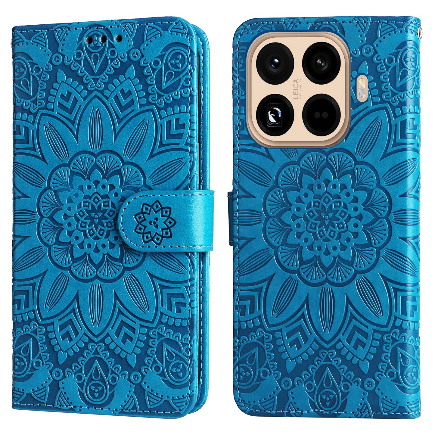 For Xiaomi 15T Pro Case Sunflower Imprint Leather Wallet Phone Cover