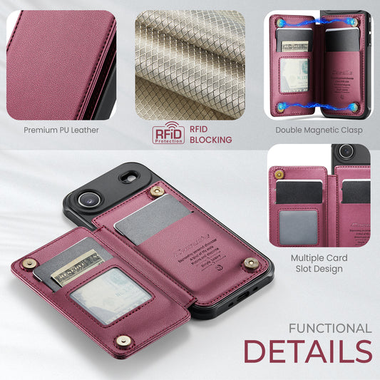 iPhone Air Faltbare Wallet-Hülle – RFID & 5 Kartenfächer