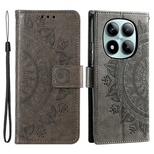 Xiaomi Redmi Note 15 Pro+ 5G (Global) / Xiaomi Poco M8 Pro 5G Handyhülle – Redmi Note 15 Pro+ 5G (Global) mit Standfunktion, bedrucktes Totem-PU-Leder, Brieftaschen- mit Handschlaufe