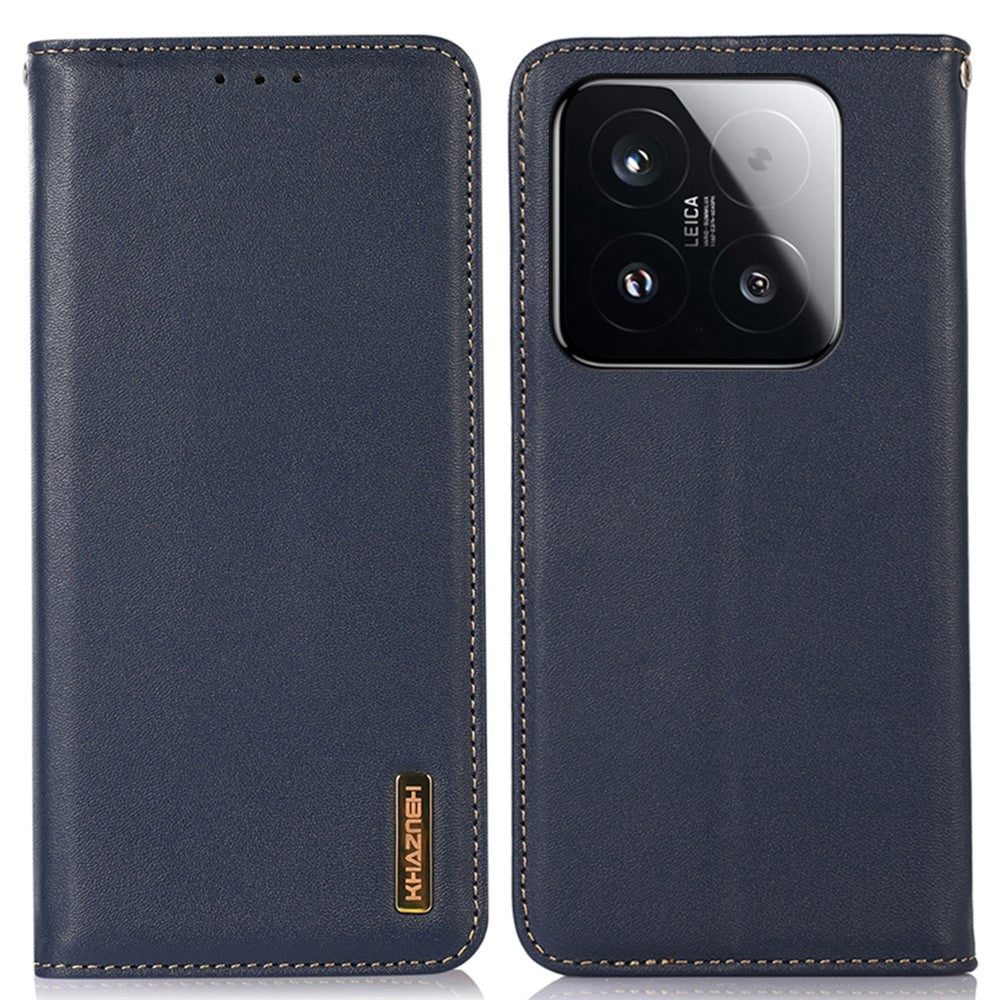 KHAZNEH For Xiaomi 15T Case Wallet Genuine Cow Leather Phone Cover Nappa Texture