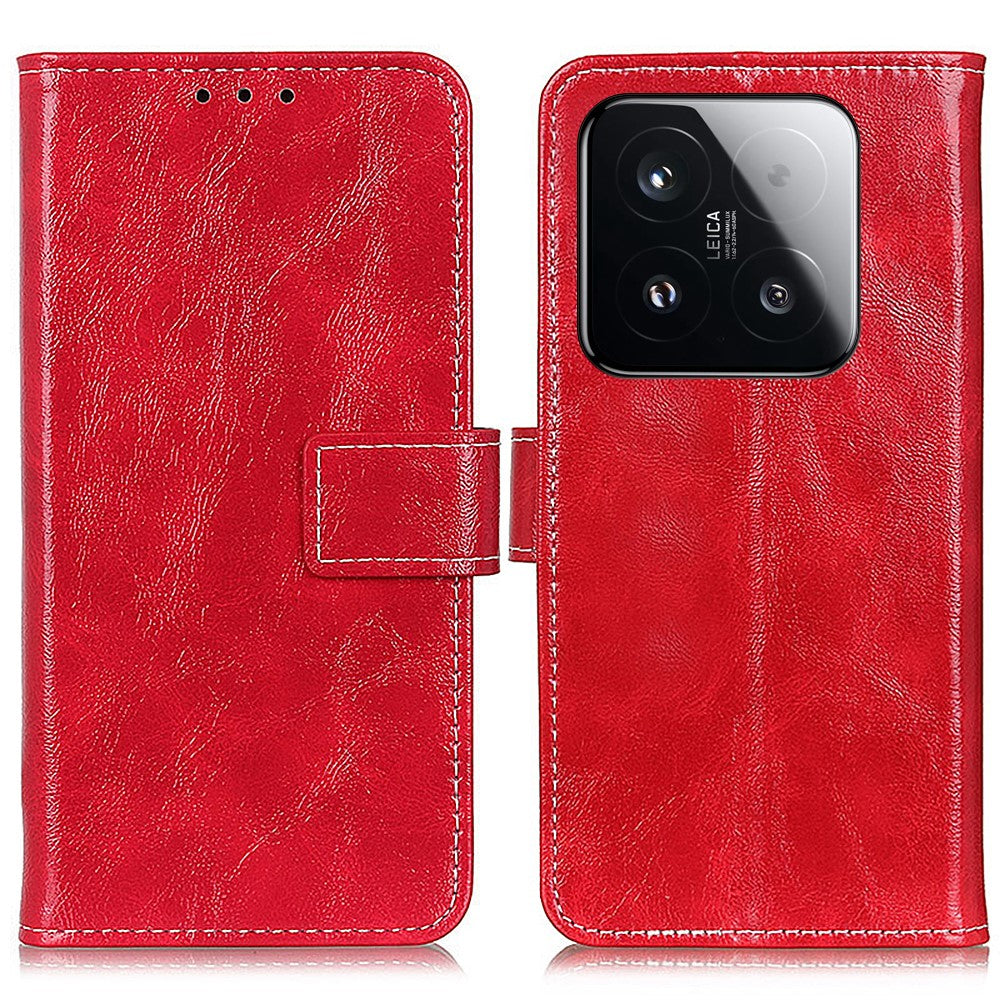For Xiaomi 15T Case Wallet Leather Phone Cover Crazy Horse Texture