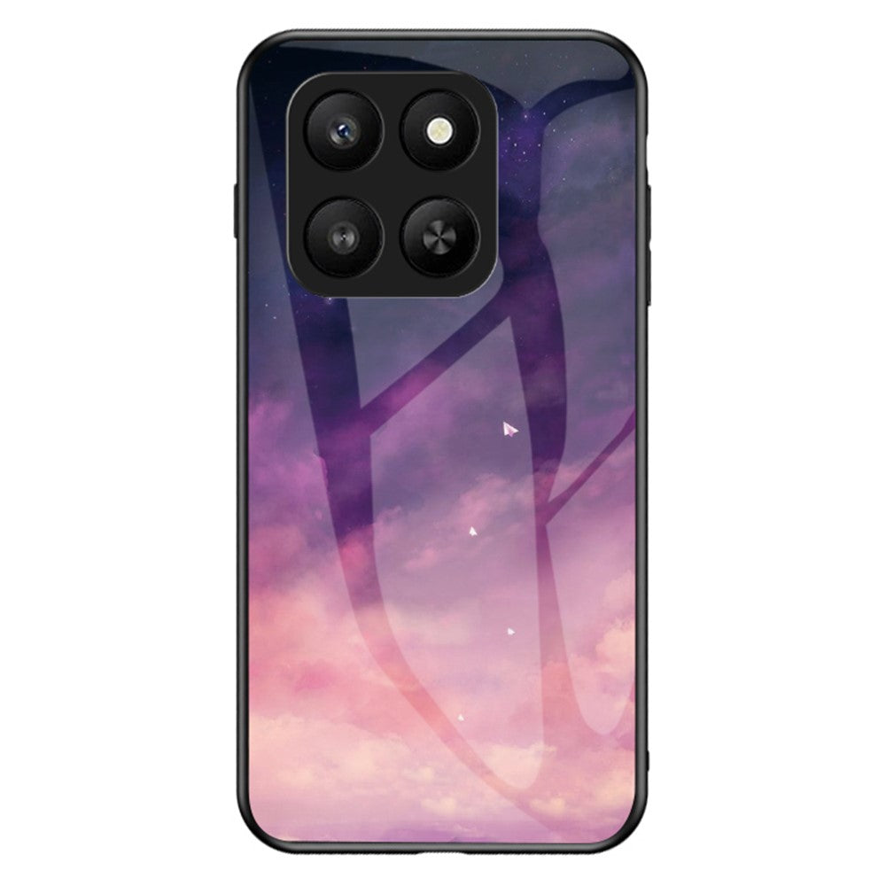 For Honor 400 Smart 5G / 4G / X7d 4G Case Starry Sky Pattern Tempered Glass Phone Cover