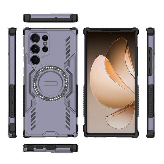 Galaxy S22 Ultra 5G magnetische Hülle – Mit Schmetterlingsrüstung & Hohlwärmeableitung