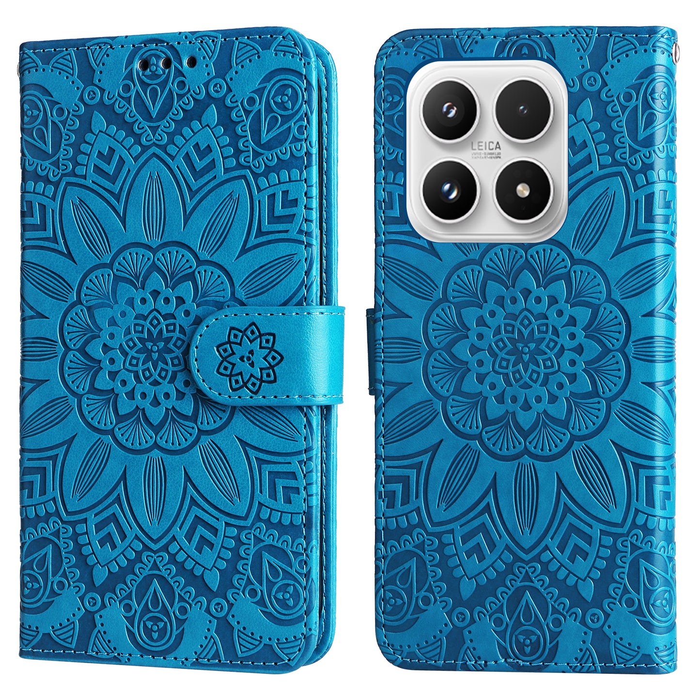 For Xiaomi 17 Case Sunflower Imprint Leather Wallet Phone Cover