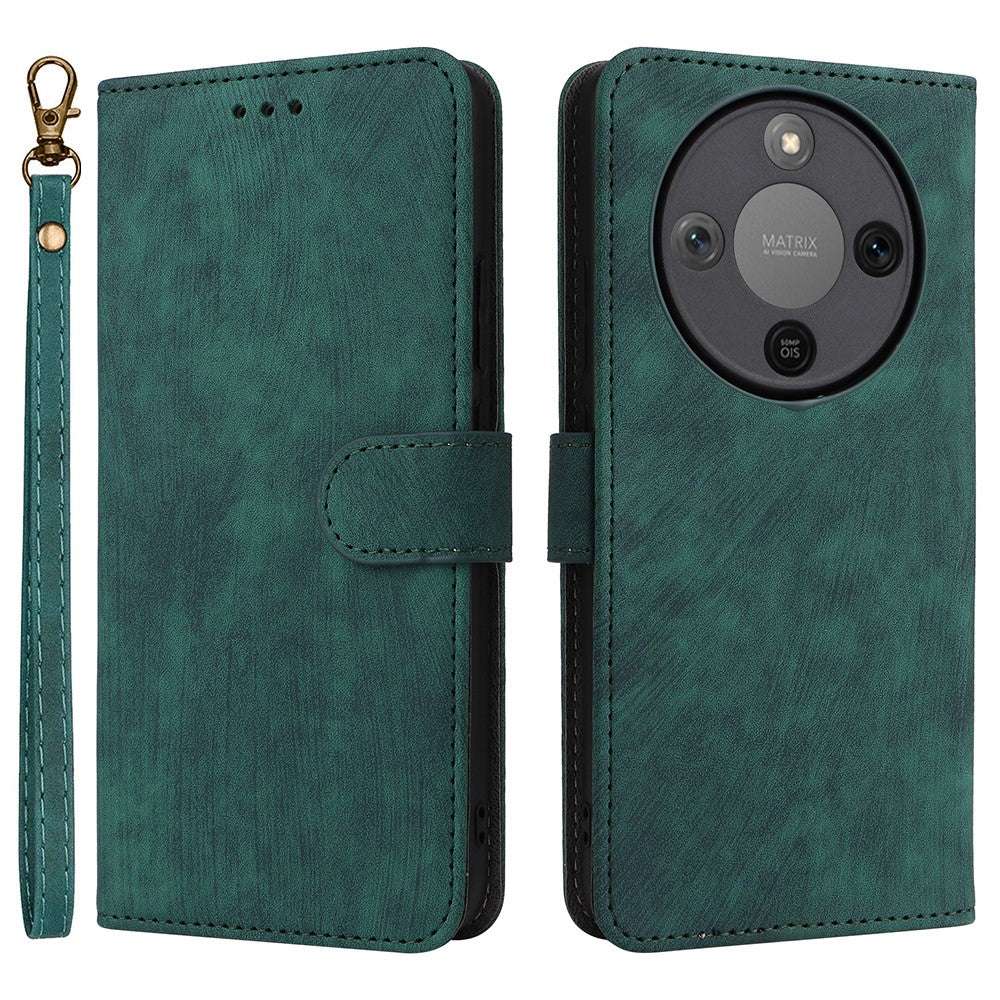 For Honor Magic8 Lite 5G / X9d 5G / X70 5G Case Wallet RFID Blocking PU Leather Phone Cover Stand with Strap