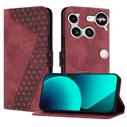 For Nothing Phone (3) 5G Leather Case 7-Shaped Pattern Wallet Stand Shockproof Phone Cover