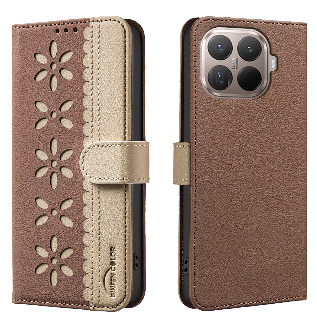 BINFEN COLOR For Xiaomi 15T Pro Leather Case BF36 Floral Pattern Phone Cover RFID Blocking Wallet Stand