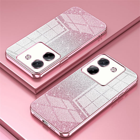Xiaomi Poco M7 Pro 5G Handyhülle – aus galvanisiertem, glitzerndem TPU mit Farbverlauf