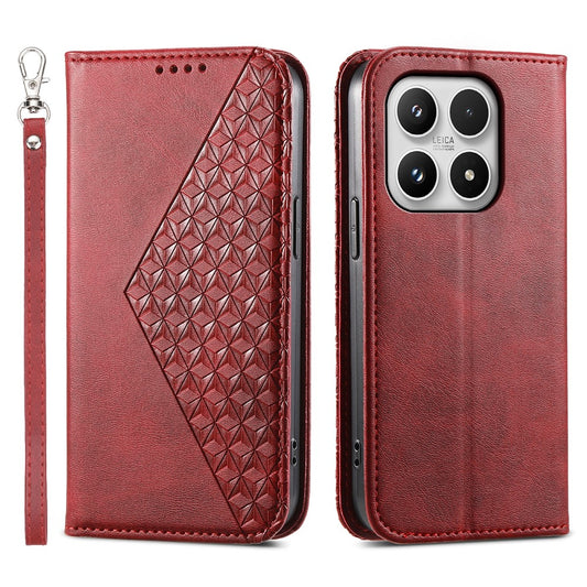 Xiaomi 17 Handyhülle – aus PU-Leder mit Kalbsstruktur und Handschlaufe