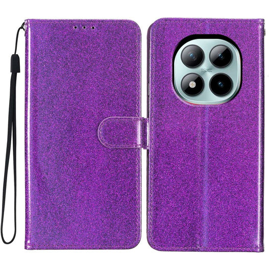 Xiaomi Redmi Note 15 Pro+ 5G (Global) / Xiaomi Poco M8 Pro 5G Wallet-Handyhülle – Redmi Note 15 Pro+ 5G (Global) Glitzer Anti-Scratch Leder Standfunktion mit Riemen