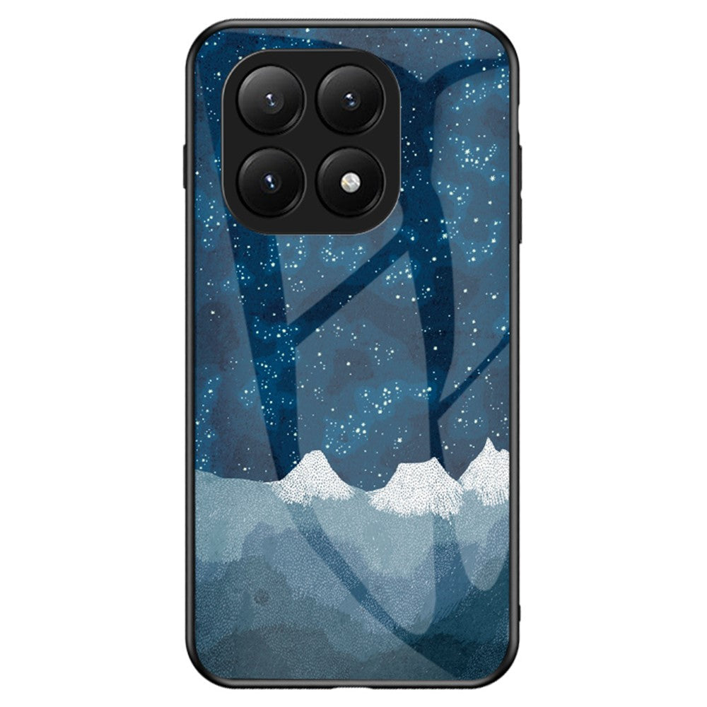 For Xiaomi 15T Case Starry Sky Pattern Tempered Glass Phone Cover