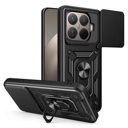 Xiaomi 15T Pro Handyhülle – Gehäuse mit verschiebbarem Kameradeckel aus PC + TPU-Kickstand