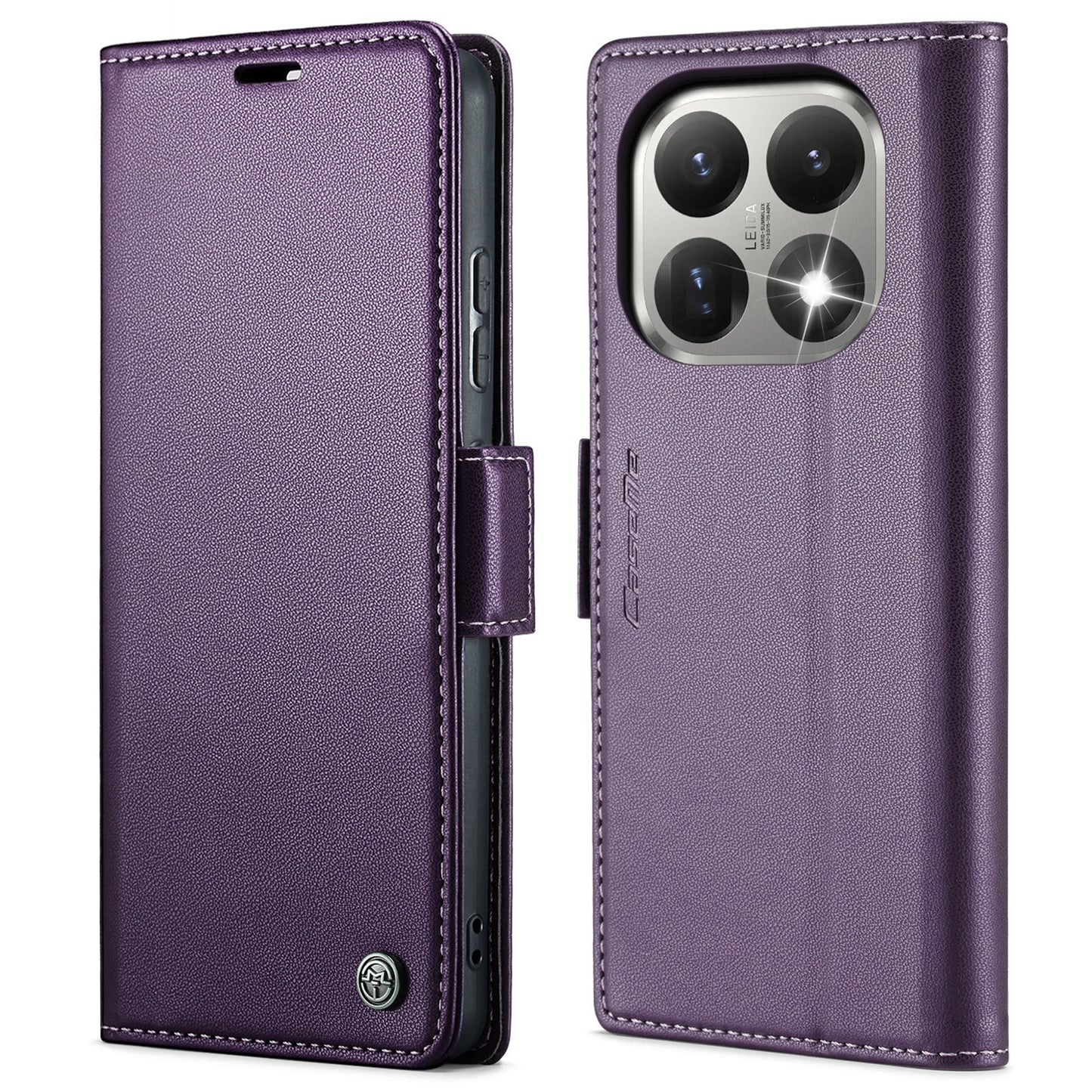 CASEME For Xiaomi 15T Case 023 Series RFID Blocking Glossy Stand Phone Cover
