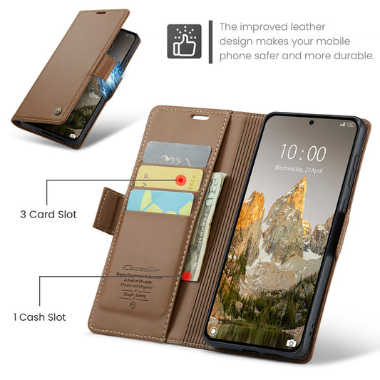 Xiaomi 15T Pro Handyhülle – CASEME 023 Series RFID-blockierende glänzende StandHandyhülle