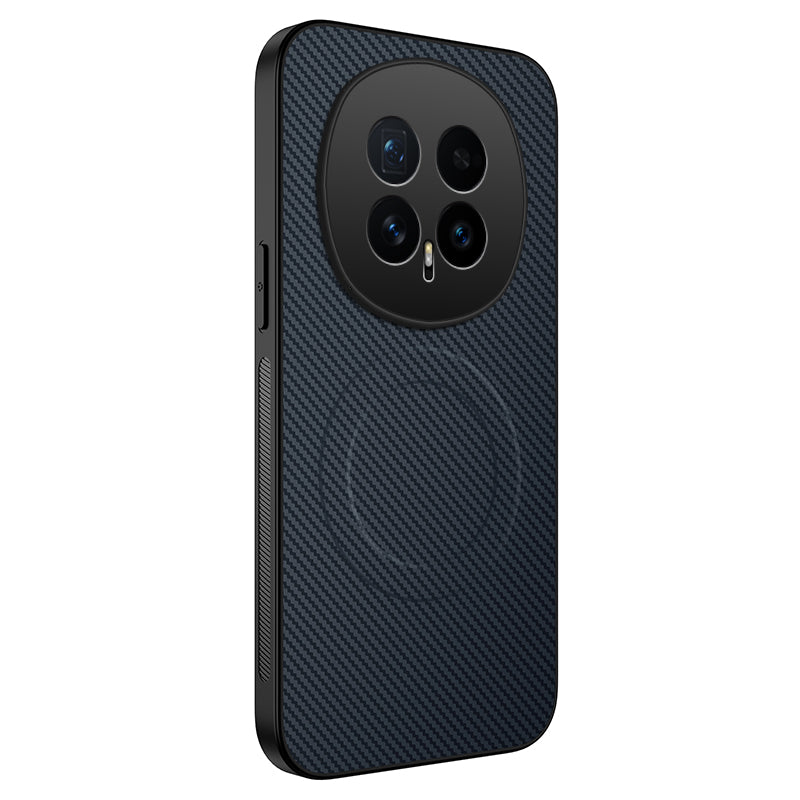 WANLONFENG For Honor Magic8 5G Magnetic Case TQ Series Carbon Fiber Texture PC TPU Phone Cover
