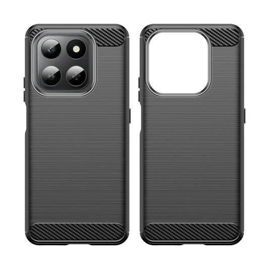 Phone Case For Honor 400 Smart 5G / 4G / X7d 4G Protective Cover Carbon Fiber Texture Brushed