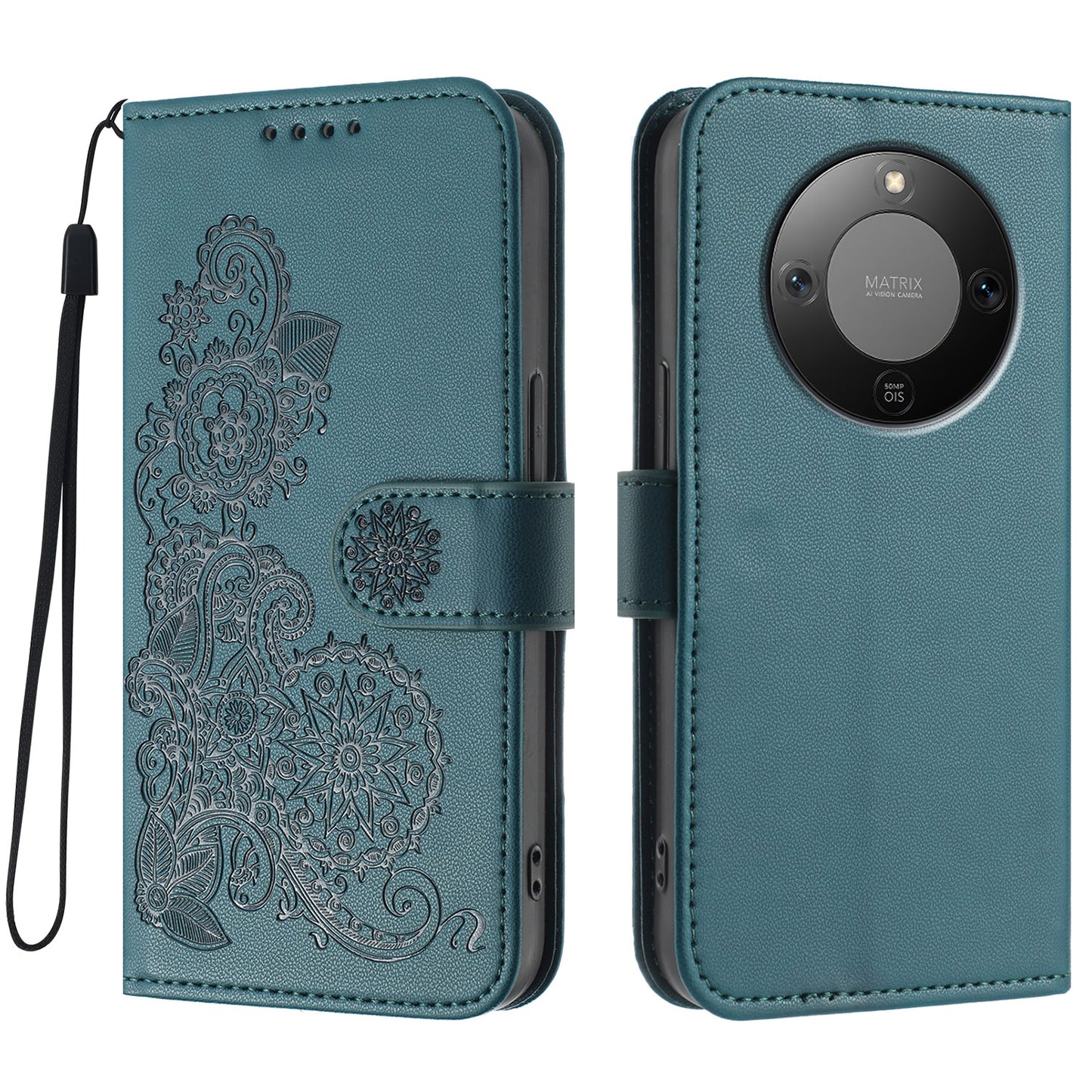 For Honor Magic8 Lite 5G / X9d 5G / X70 5G Phone Cases Mandala Flower Leather Wallet Mobile Cover with Strap