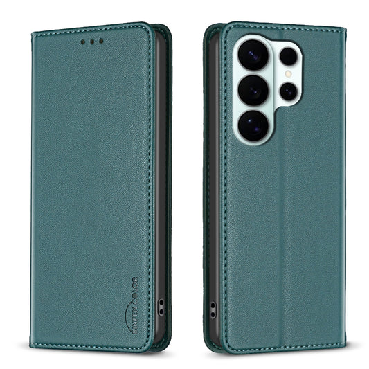 Galaxy S26 Ultra Handyhülle – BINFEN COLOR Lederhülle BF18 mit Standfunktion und Kartenfächern