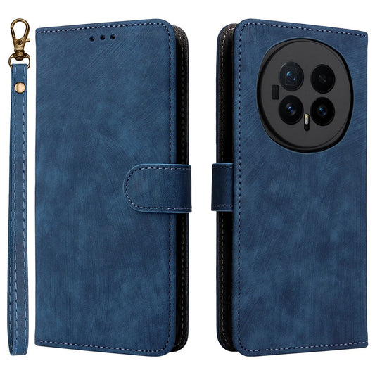 Honor Magic8 5G Wallet-Handyhülle – RFID-blockierende PU-Leder- mit Ständer und Riemen