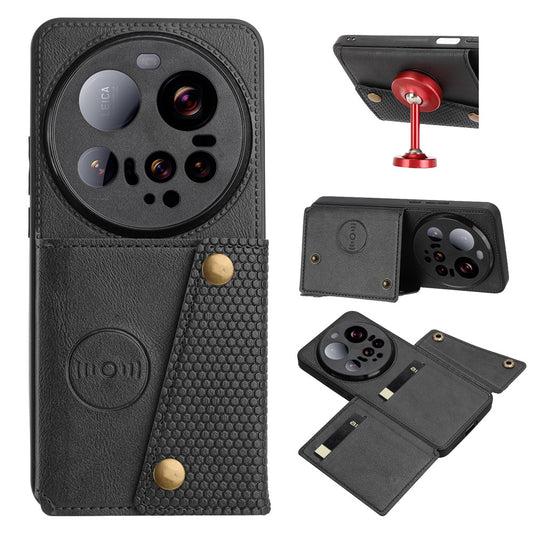 Xiaomi 15 Ultra Handyhülle – mit Kartenfächern, Ständer, Leder + TPU