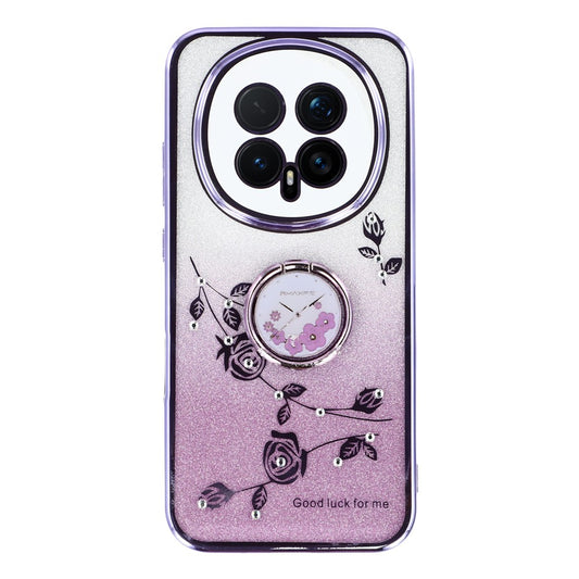 Honor Magic8 5G Handyhülle – KADEM Ring Ständer TPU Blumen Farbverlauf Glitzer