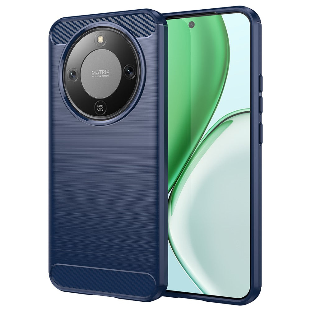 Protective Case for Honor Magic8 Lite 5G / X70 5G / X9d 5G Phone Cover Carbon Fiber Texture Brushed