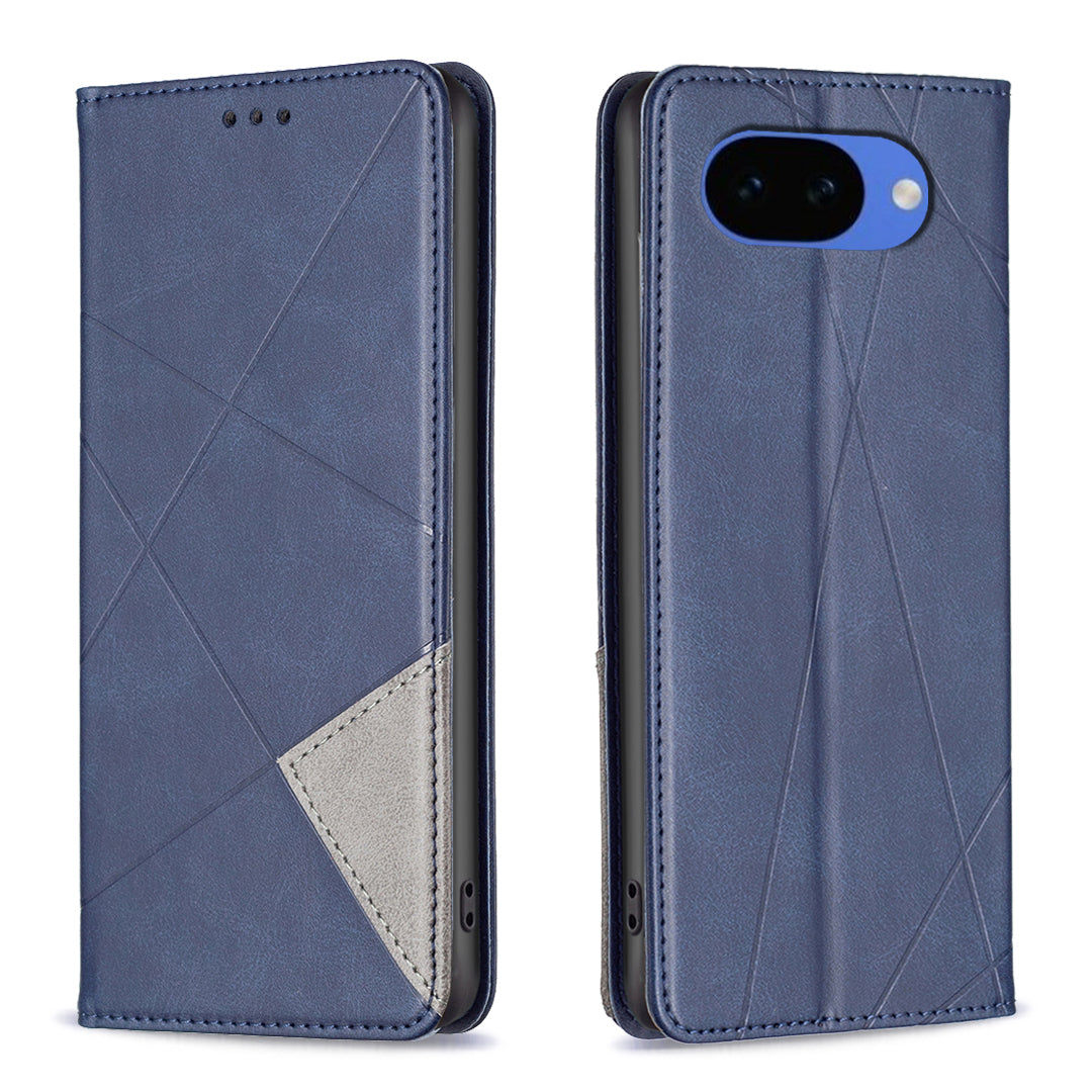 For Google Pixel 10a Case Card Slots Geometry Imprint Leather Phone Cover
