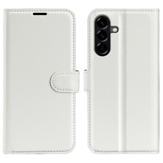 Galaxy A57 5G Handyhülle – mit Ständer, Litschi-Textur, stoßfeste Leder