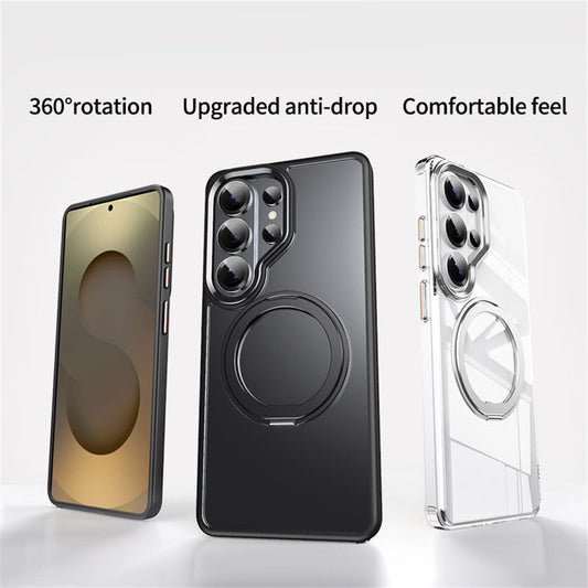 Galaxy S26 Ultra Handyhülle – Magnetische aus TPU + Acryl + Metallständer, matte