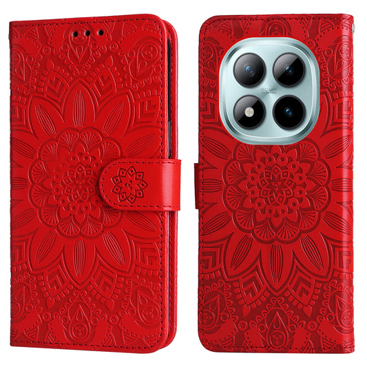 Xiaomi Redmi Note 15 Pro+ 5G (Global) / Xiaomi Poco M8 Pro 5G Handyhülle – Redmi Note 15 Pro+ 5G (Global) mit Sonnenblumen-Aufdruck, Leder-Geldbörsen
