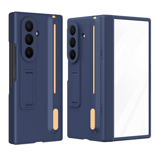 Galaxy Z TriFold – Handyhülle aus Glas und Kunststoff, mit Ständer, mit Displayschutz, mit Stifthalter