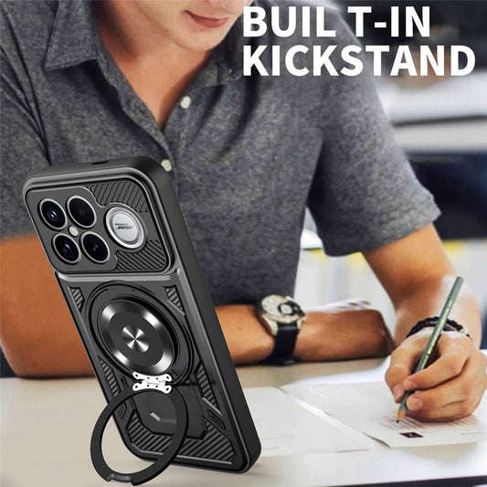 For Xiaomi Poco F8 Ultra / Redmi K90 Pro Max 5G Magnetic Case Rotating Kickstand TPU + PC Phone Cover