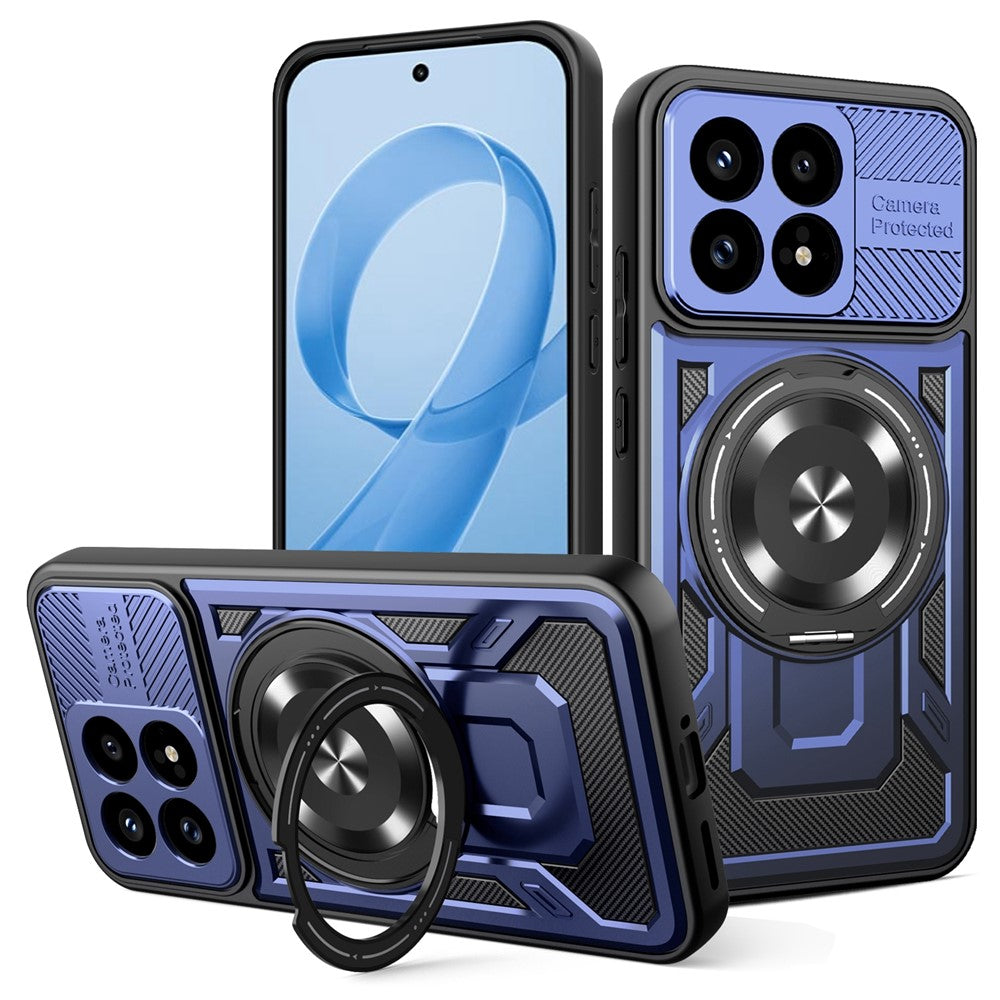 For Xiaomi Poco F8 Pro 5G / Redmi K90 5G Magnetic Case Rotating Kickstand TPU + PC Phone Cover