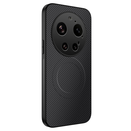 Xiaomi 17 Ultra 5G – Magnetische Handyhülle aus PC und TPU, in Carbonfaser-Optik