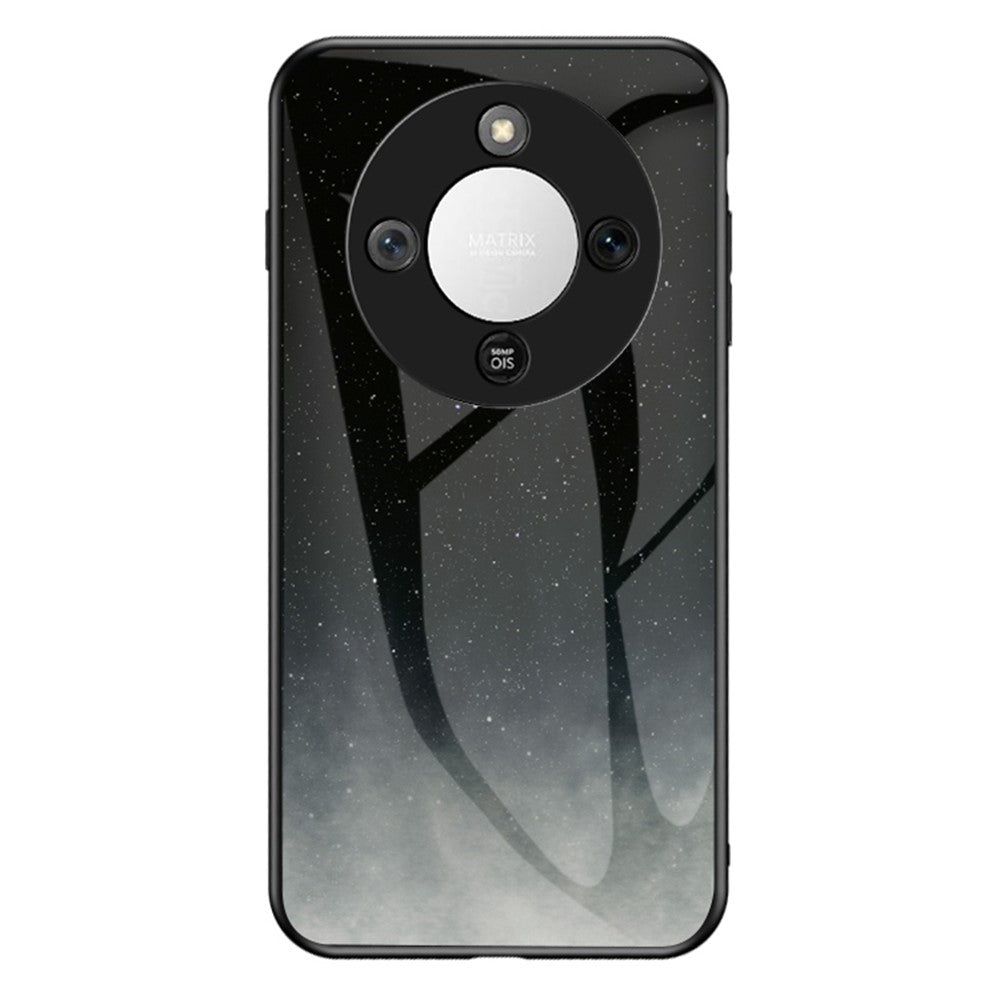Phone Case For Honor Magic8 Lite 5G / X9d 5G / X70 5G Starry Sky Pattern Tempered Glass Phone Cover