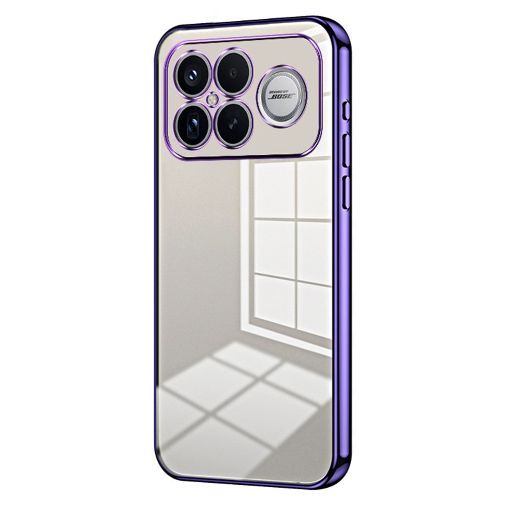 Phone Case For Xiaomi Poco F8 Ultra / Redmi K90 Pro Max 5G Electroplating Frame Soft TPU Phone Cover
