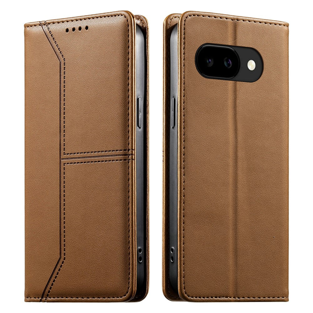 For Google Pixel 10a Wallet Stand Case Line Splicing TPU PU Leather Phone Cover
